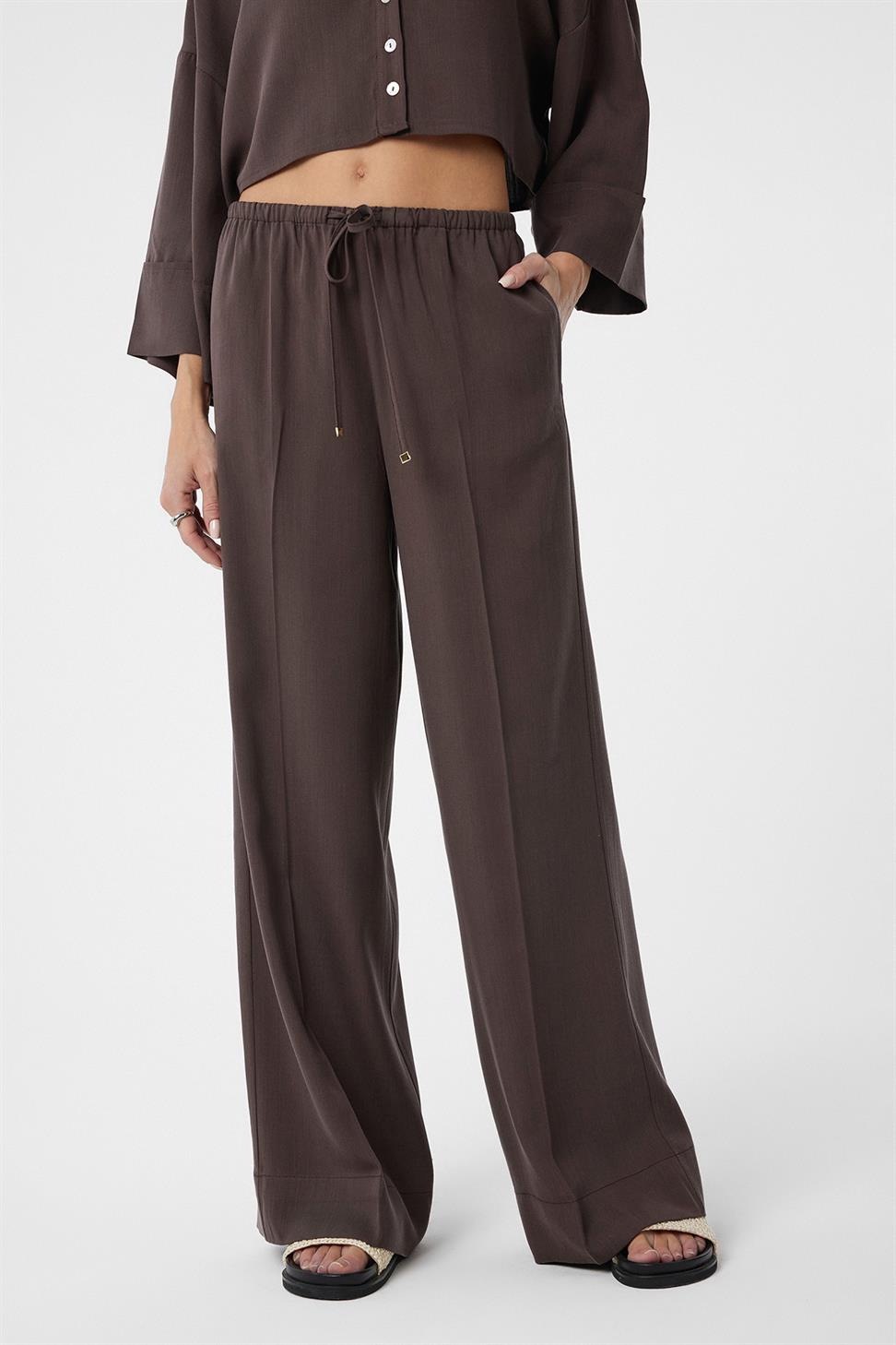 Antioch Kahve Relaxed Kadın Pantolon