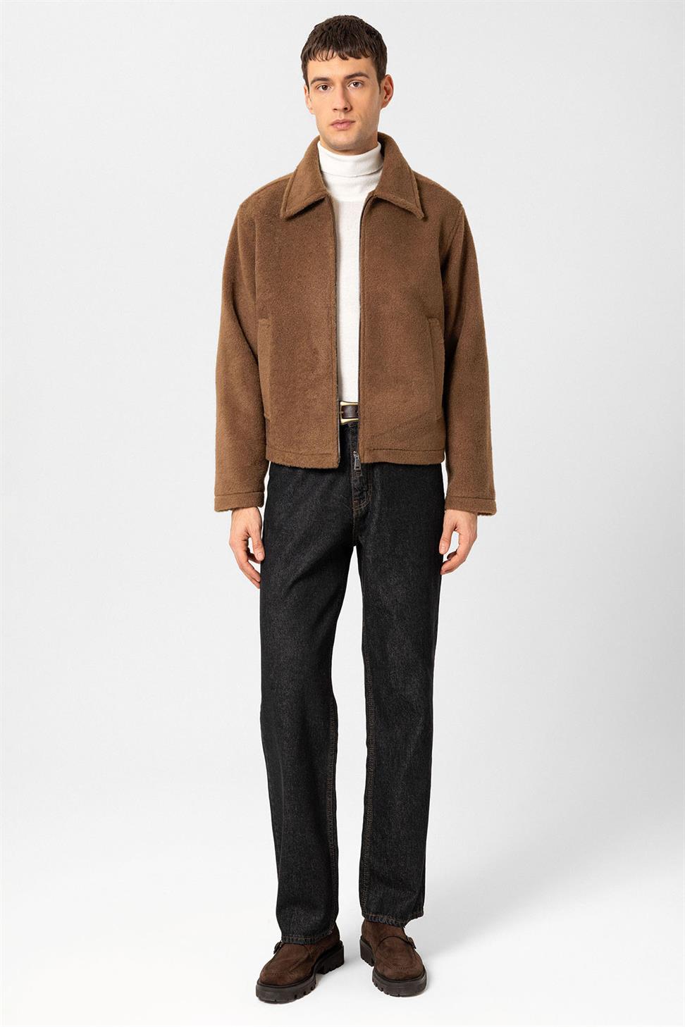 Antioch Kahve Relaxed Yumuşak Dokulu Erkek Mont