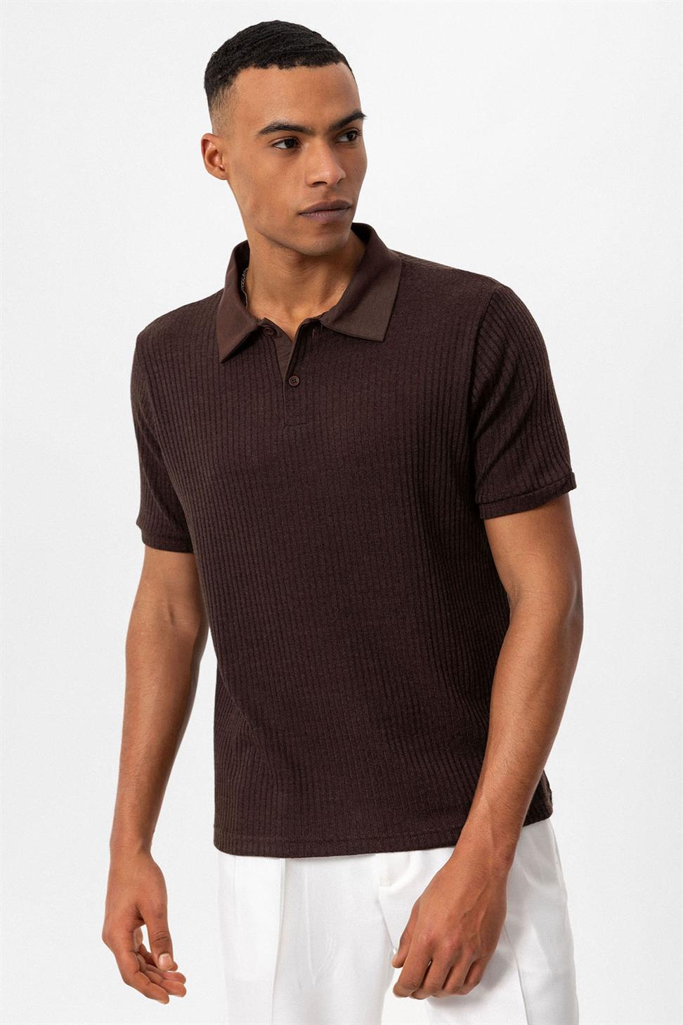 Slim Fit Polo Yaka Erkek T-Shirt