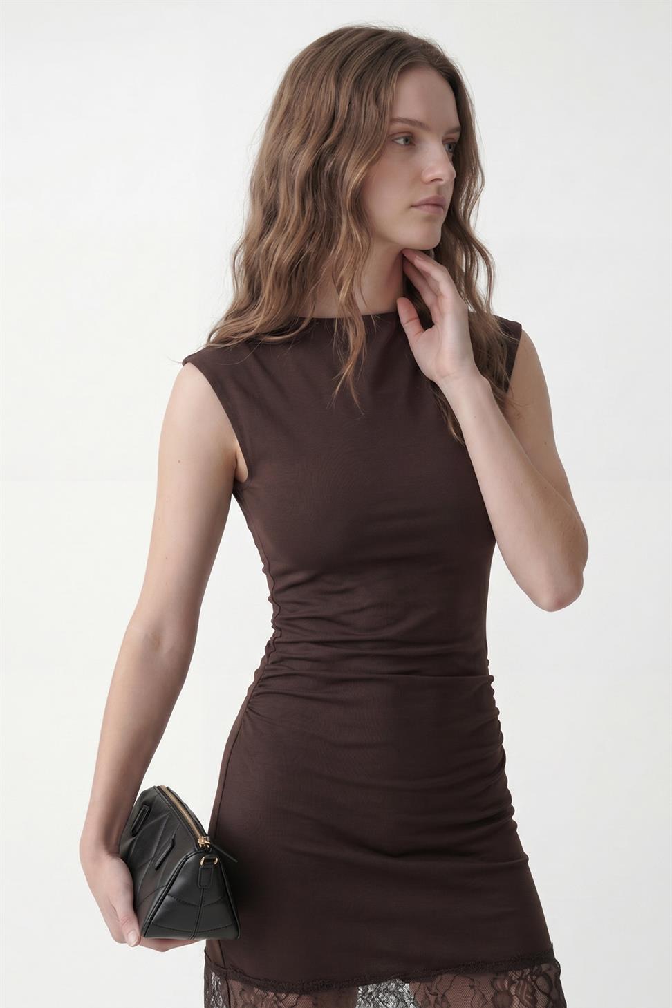 Stretch Lace Short Dress