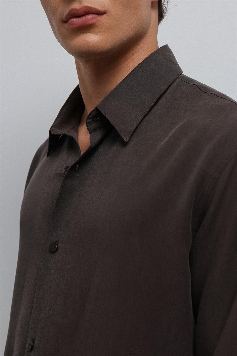 Antioch Kahve Teknik Regular Fit Erkek Gömlek