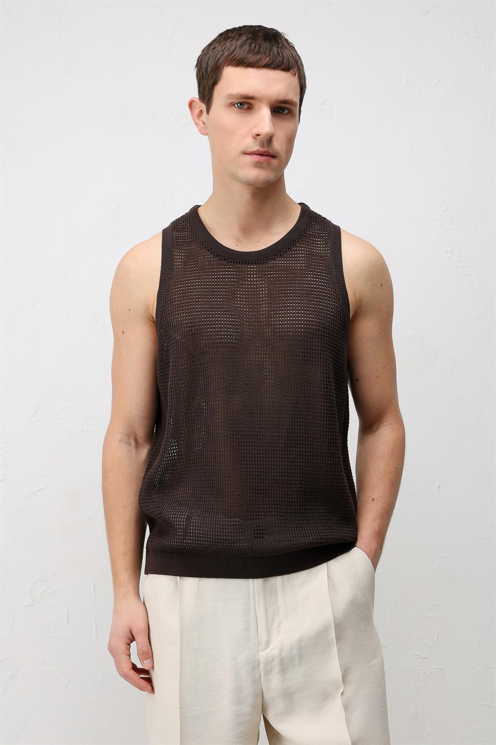 Antioch Kahve Triko Erkek Atlet