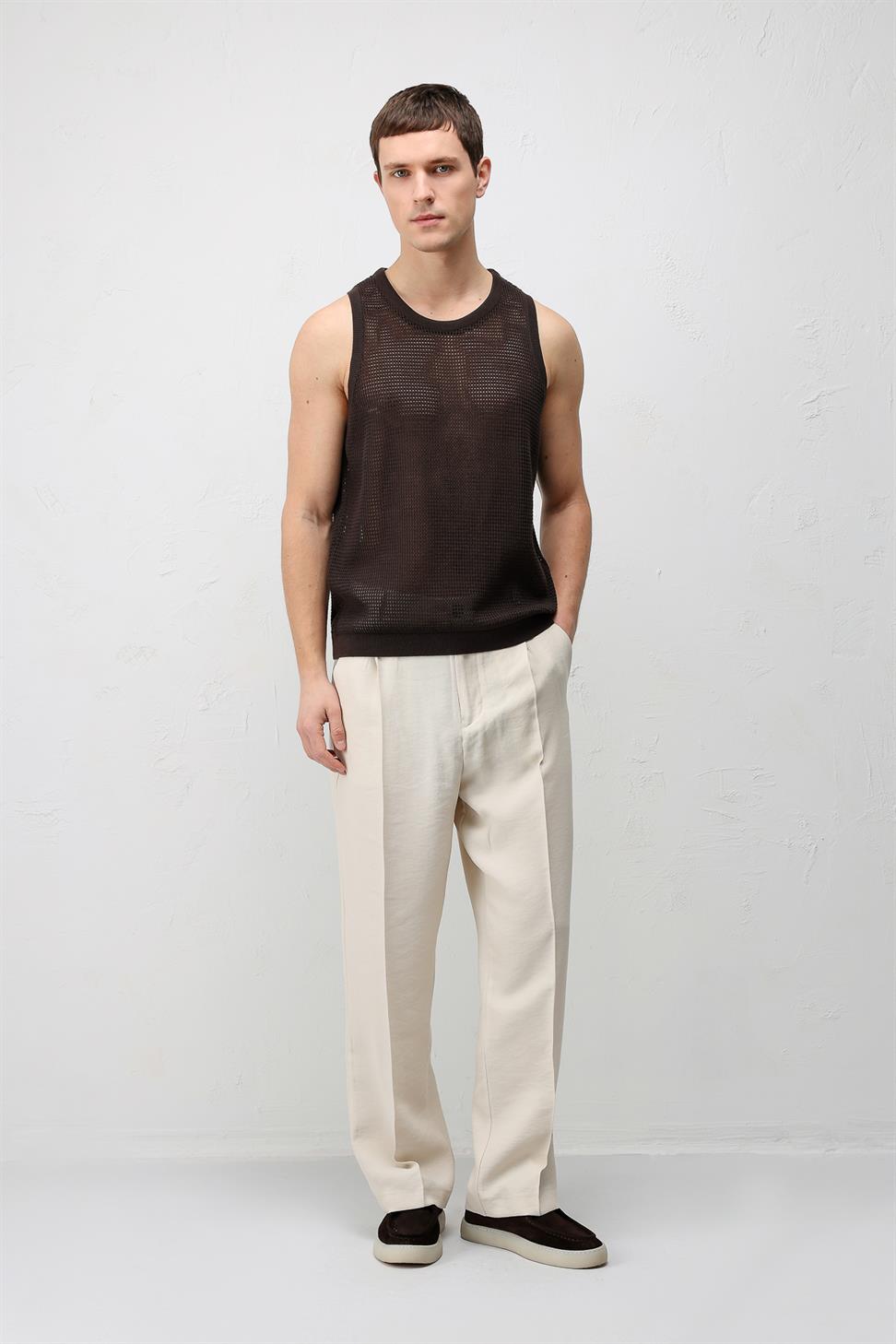 Antioch Kahve Triko Erkek Atlet