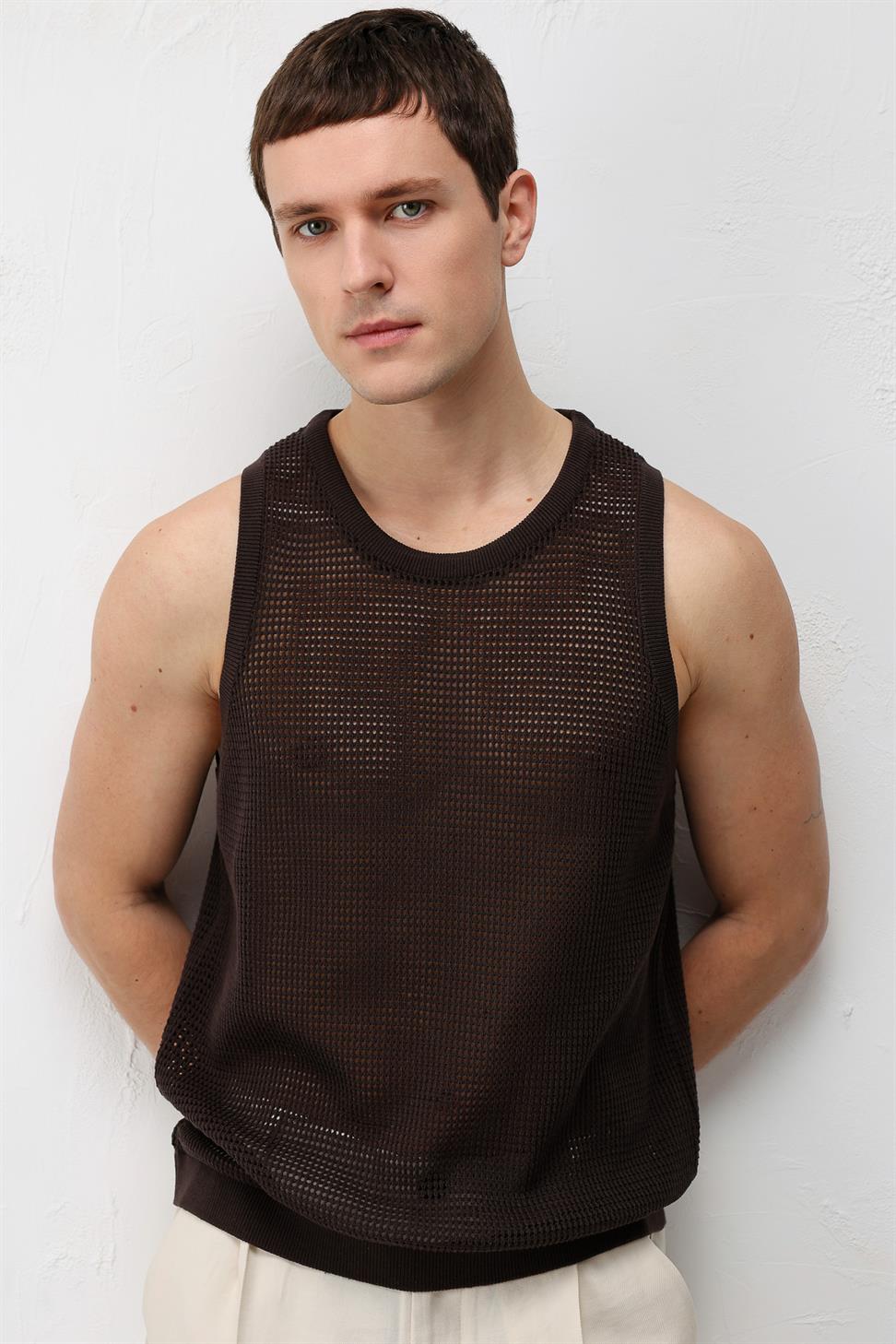 Antioch Kahve Triko Erkek Atlet