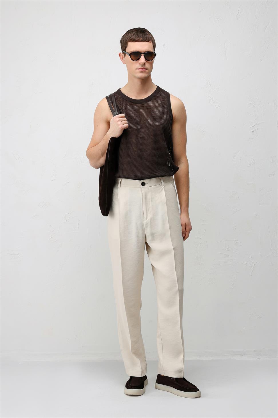 Antioch Kahve Triko Erkek Atlet