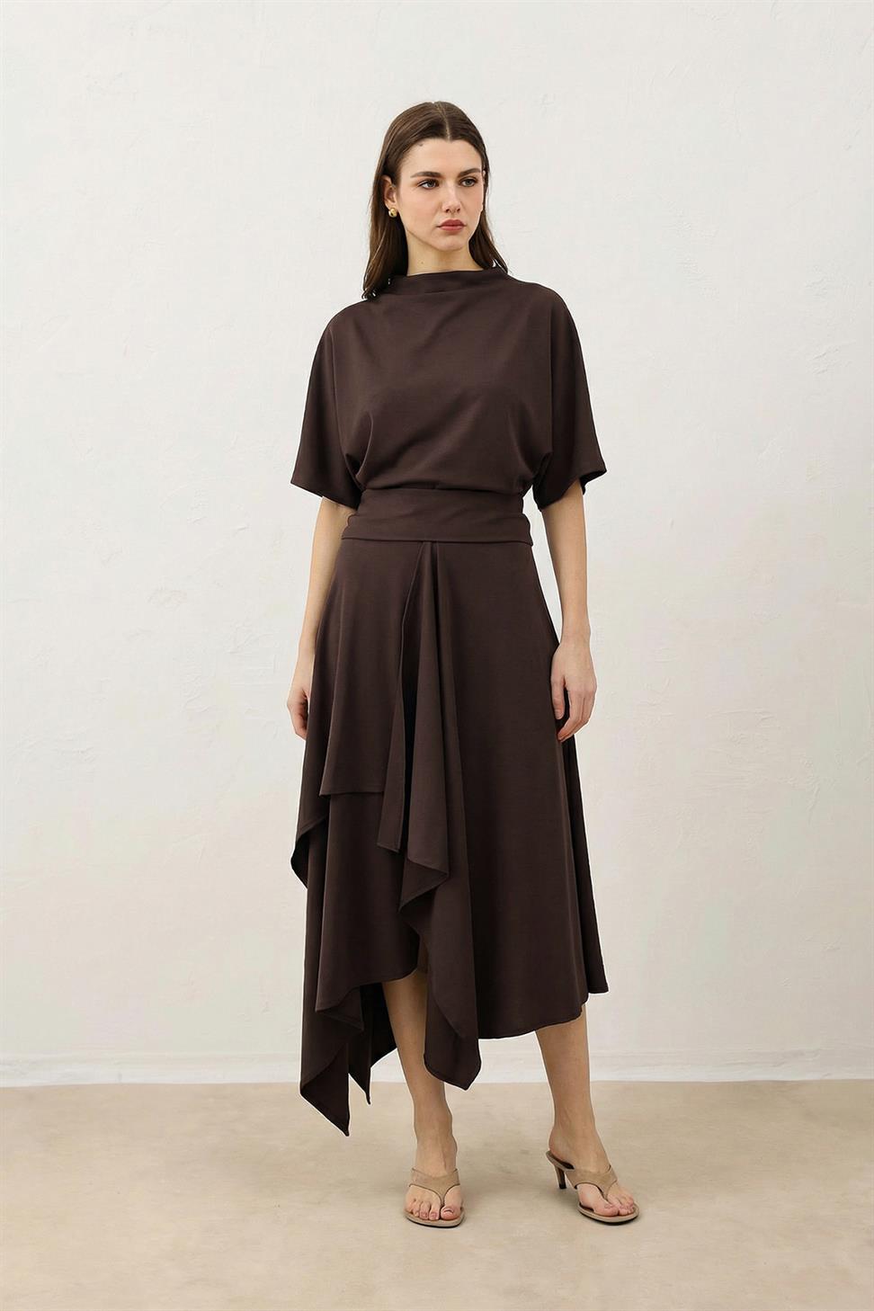Womens Voluminous Skirt and Blouse Set