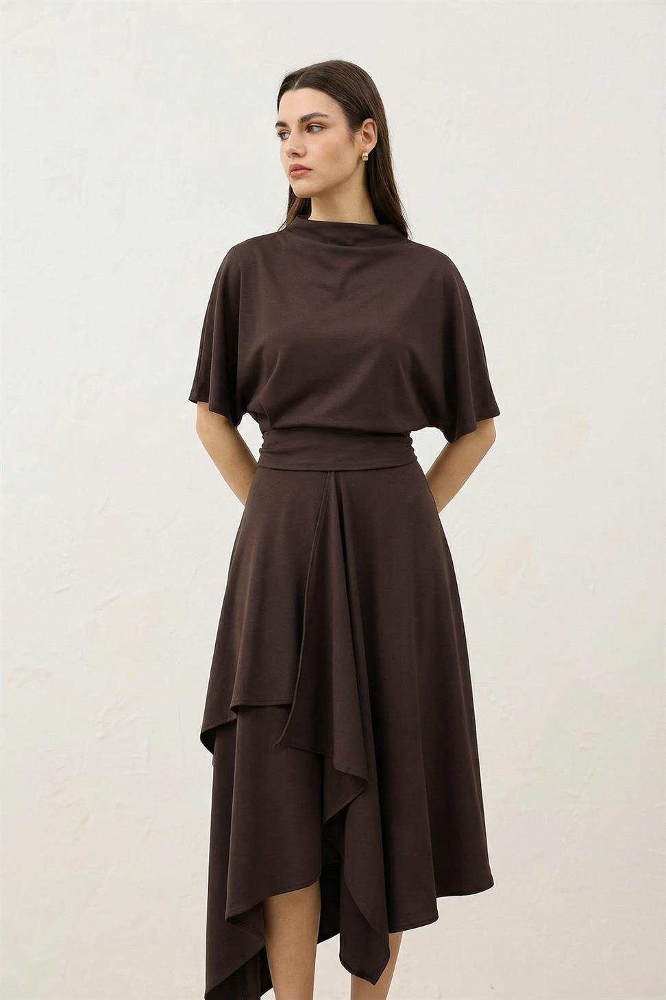 Womens Voluminous Skirt and Blouse Set