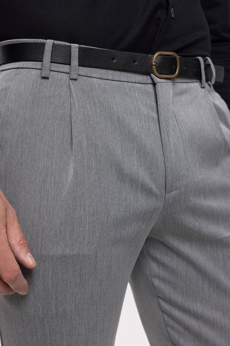 بنطلون رجالي بحزام عالي الخصر