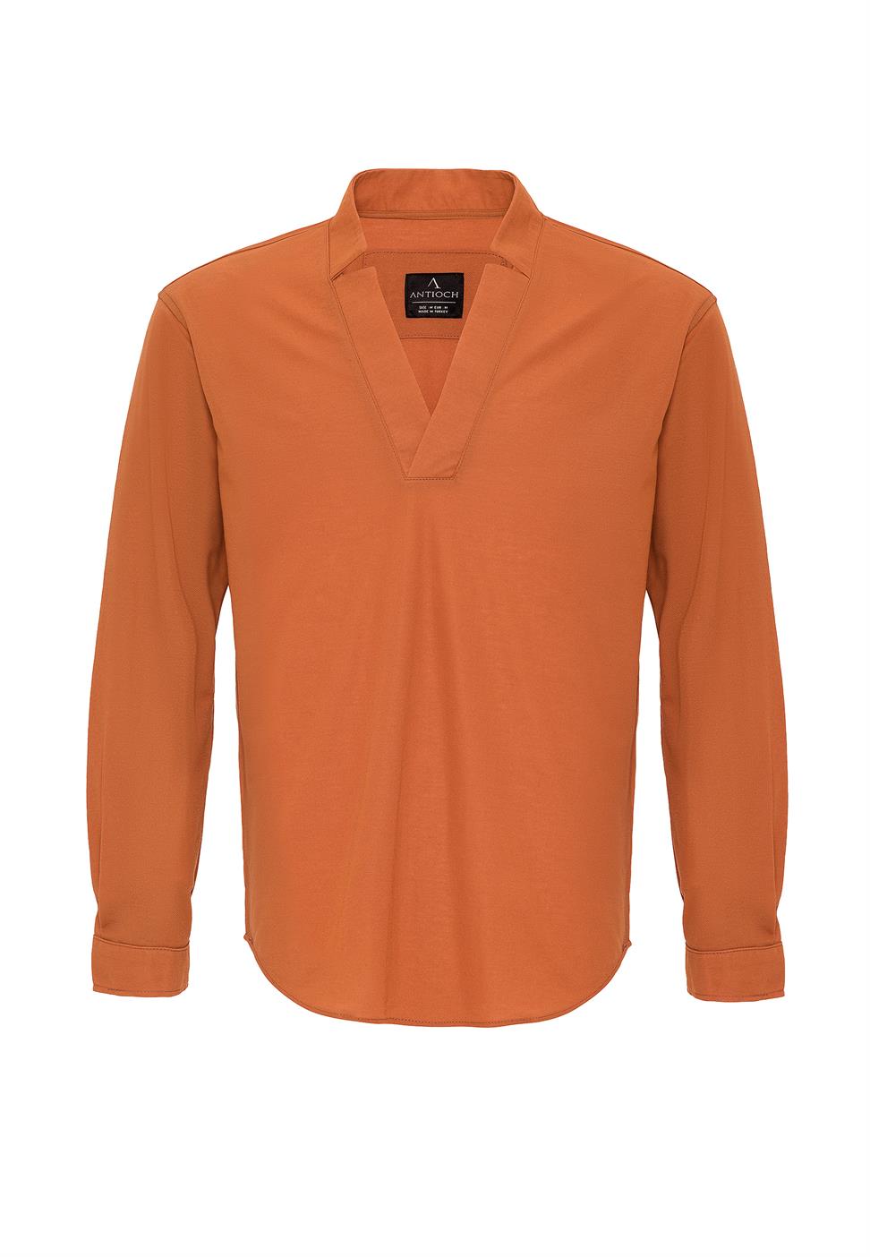 اقتصاص قميص الرجل الخامس الرقبة طويلة الأكمام