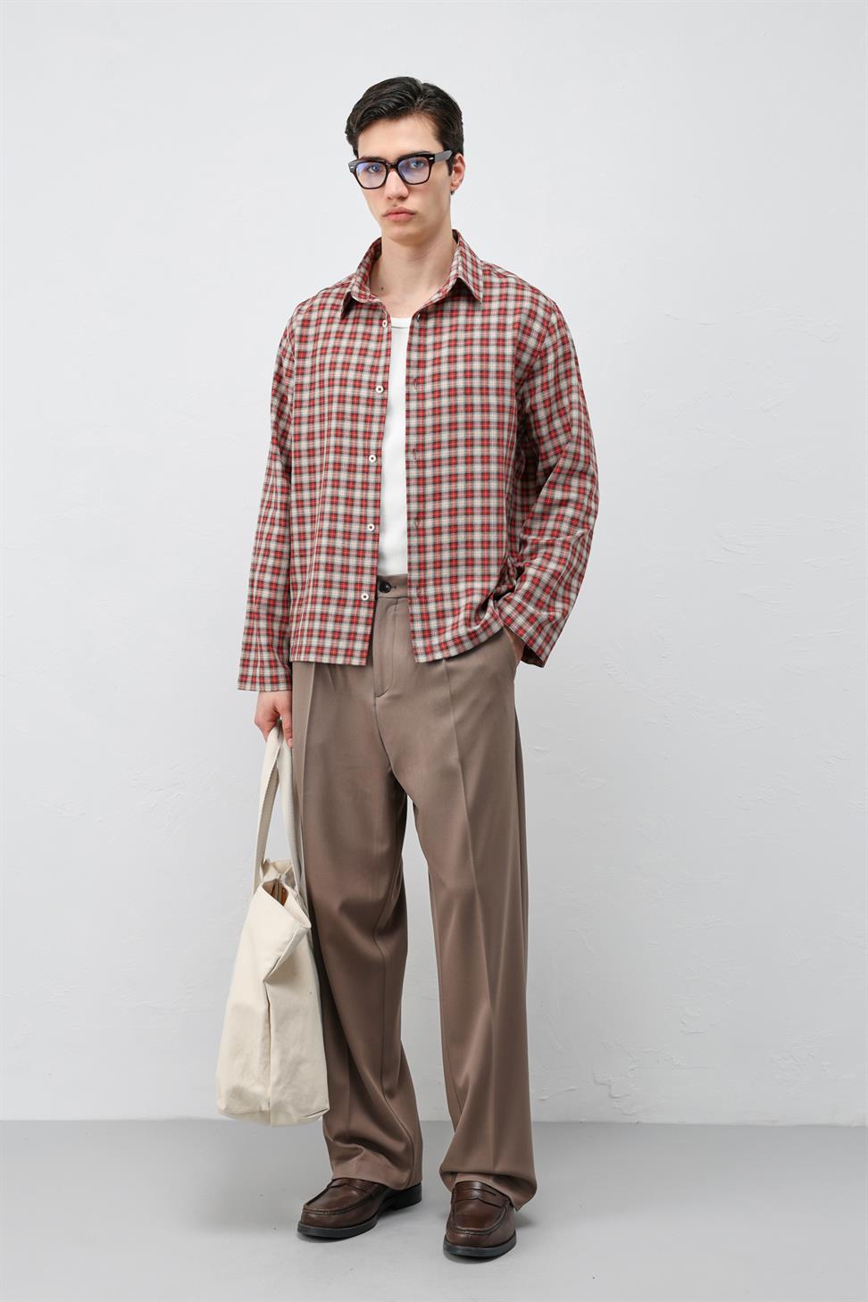 قميص رجالي بنقشة إيكو مريحة