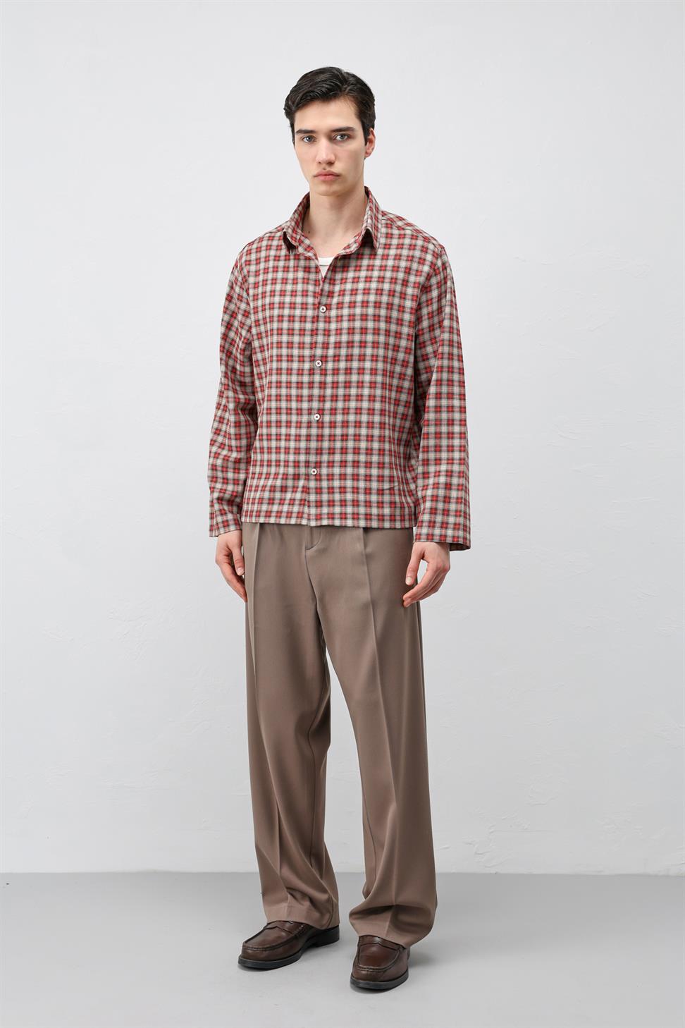 قميص رجالي بنقشة إيكو مريحة