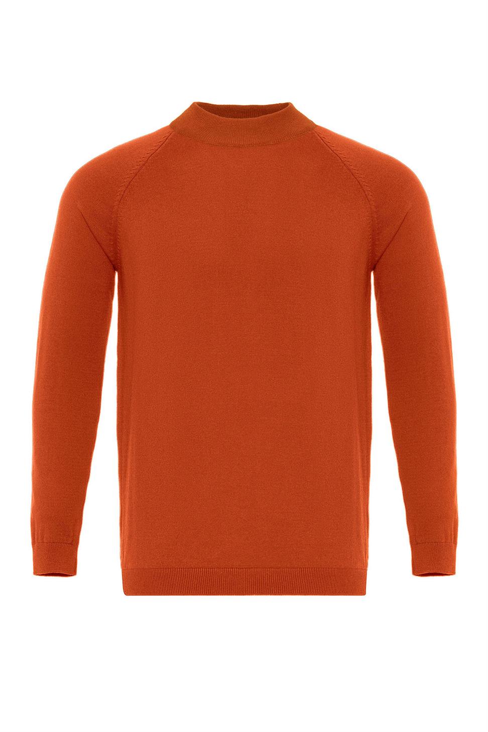 Antioch Kiremit Yarım Boğazlı Erkek Triko