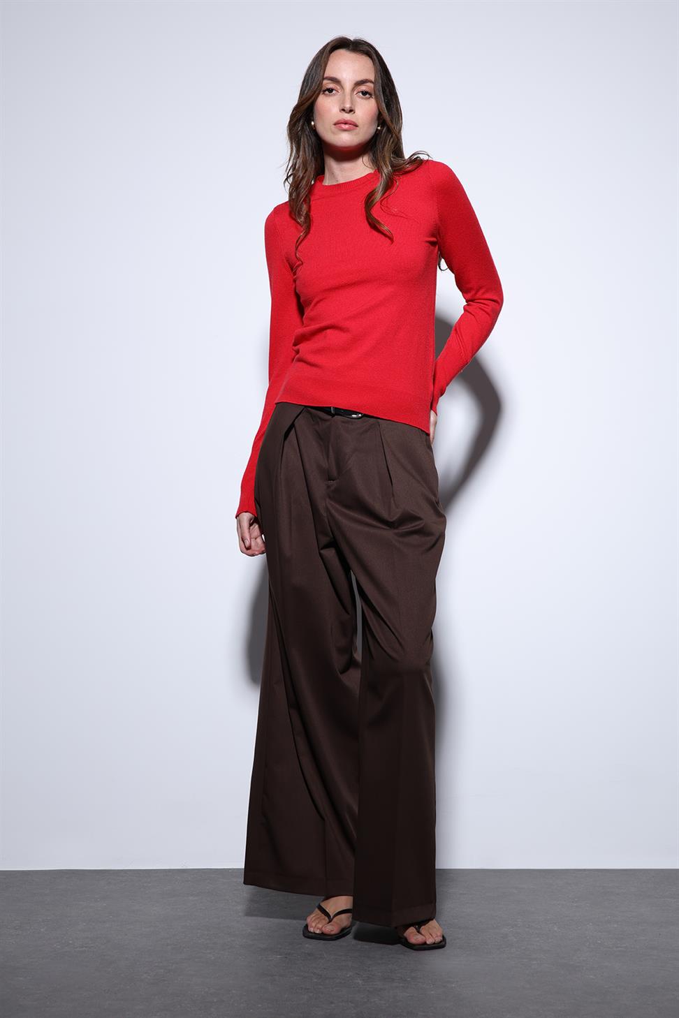 Antioch Kırmızı Basic Kadın Triko Kazak