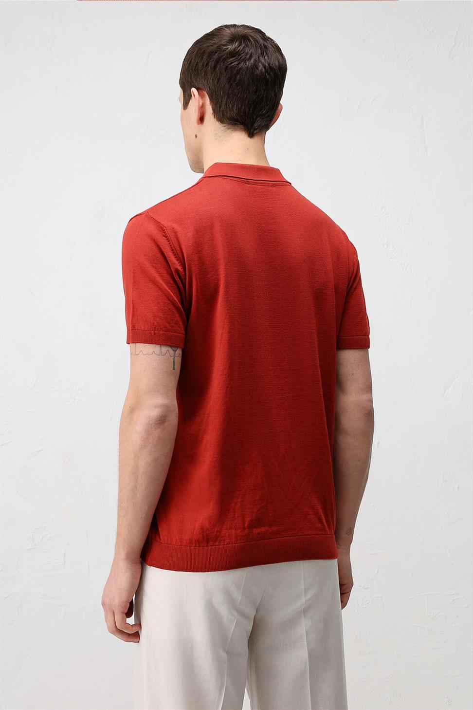 Comfort Slim Polo Neck Mens Knit T-Shirt