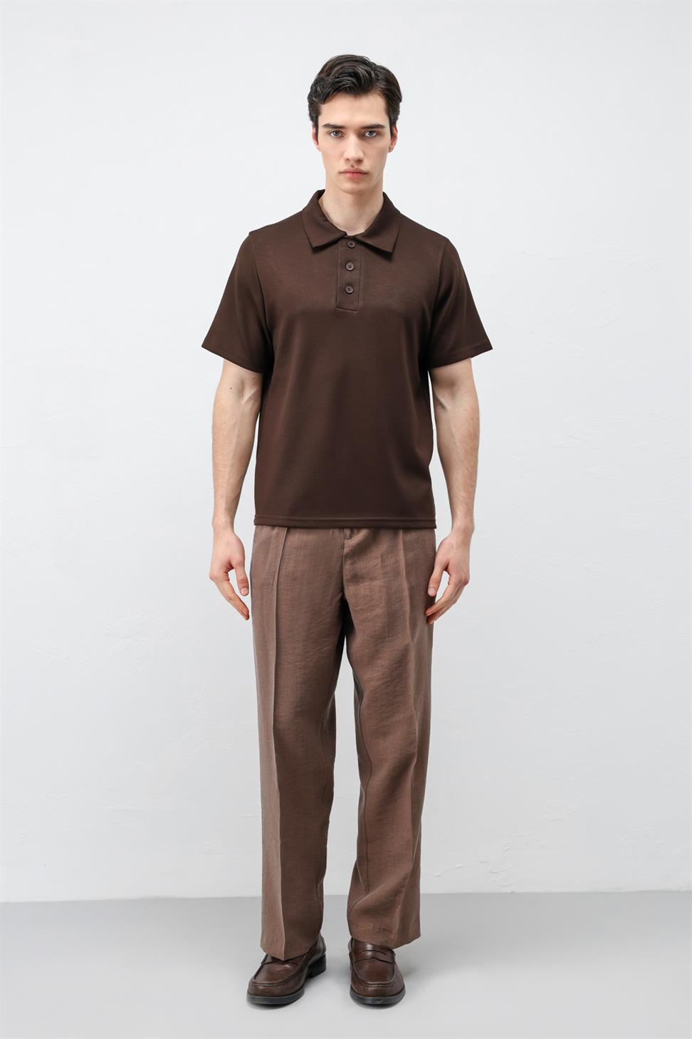 Basic Polo-Neck Mens T-Shirt