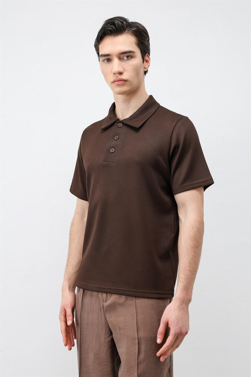 Basic Polo-Neck Mens T-Shirt