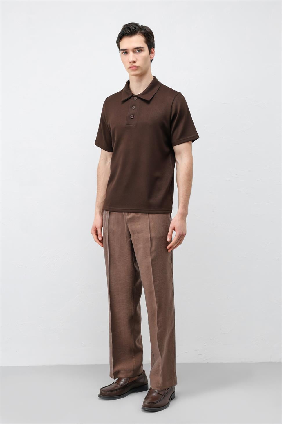 Basic Polo-Neck Mens T-Shirt