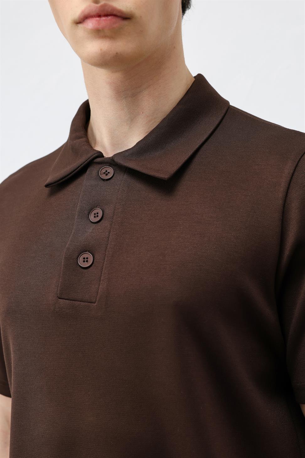 Basic Polo-Neck Mens T-Shirt
