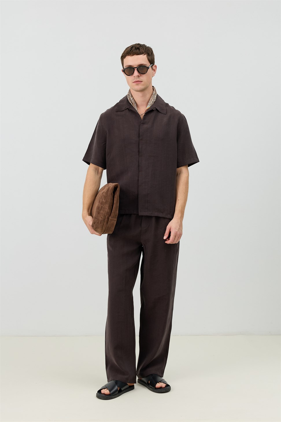 Mens Shirt with Lyocell Blend and Hidden Buttons