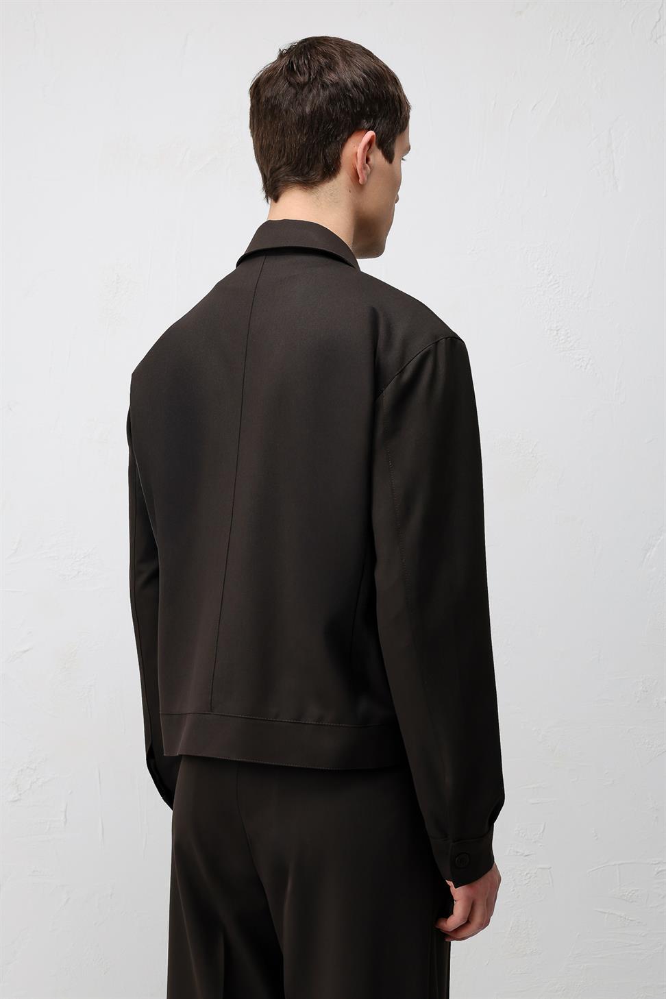 معطف رجالي مريح بزر سحاب