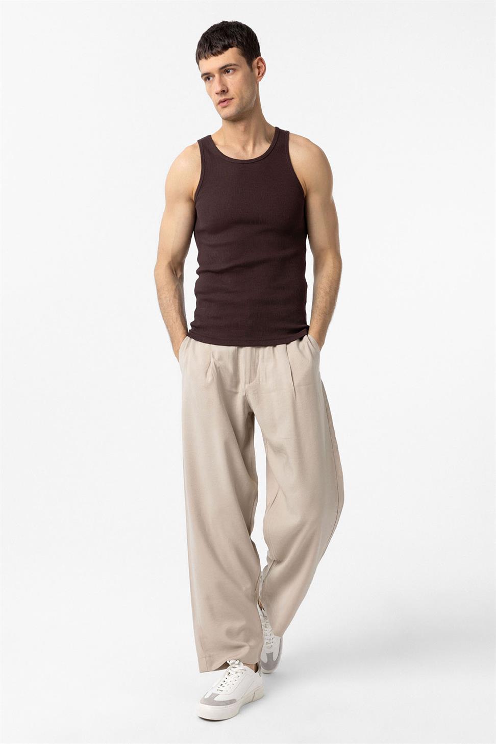 Antioch Koyu Kahve Slim Fit Erkek Atlet