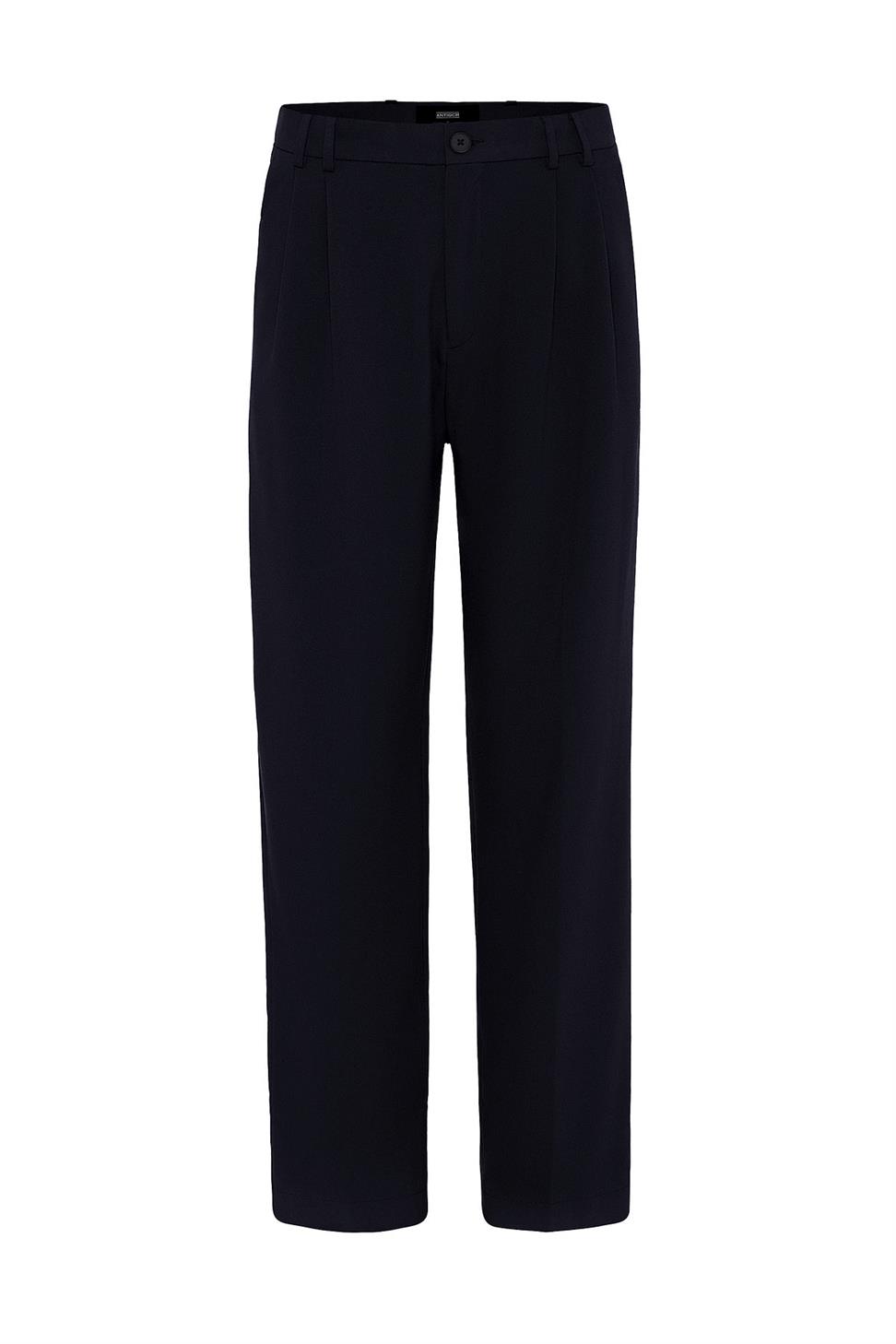 Antioch Koyu Lacivert Çift Pileli Baggy Fit Erkek Pantolon