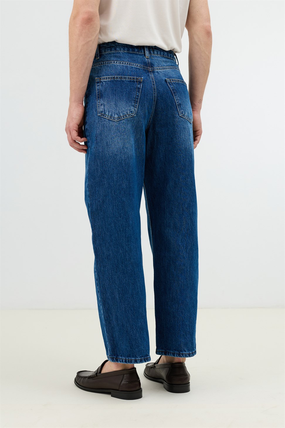 Antioch Koyu Mavi Relax Fit Erkek Jean