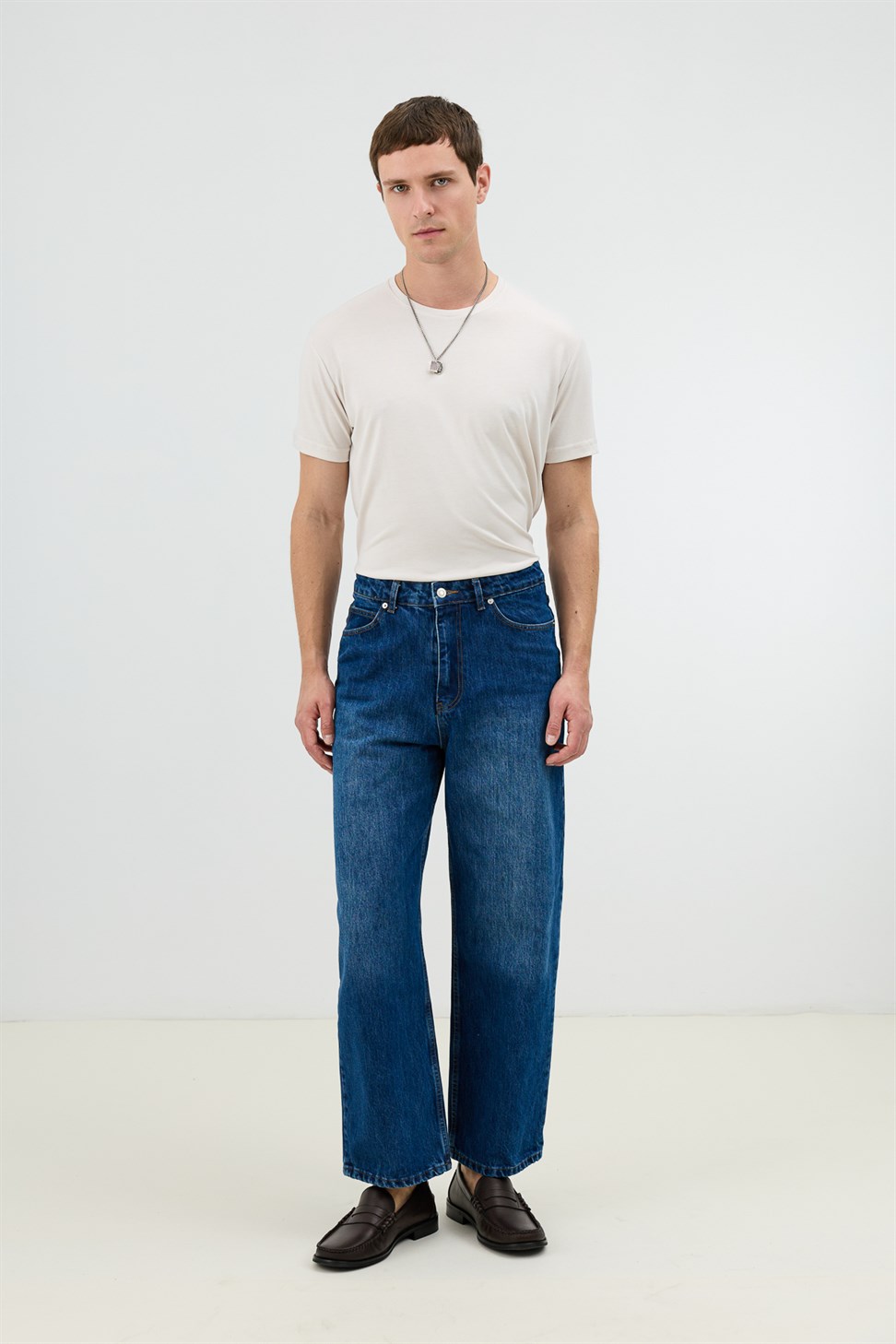 Antioch Koyu Mavi Relax Fit Erkek Jean