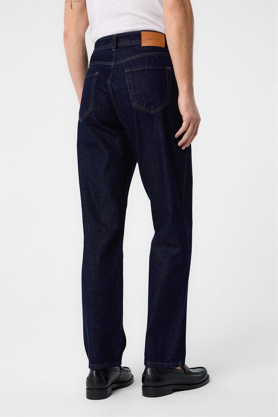 Antioch Koyu Mavi Yüksek Bel Regular Fit Erkek Kot Pantolon