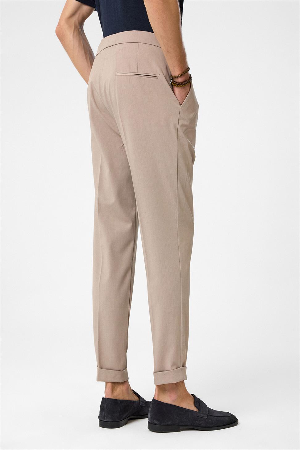 Antioch Koyu Taş Yüksek Bel Toka Kapama Pileli Erkek Pantolon