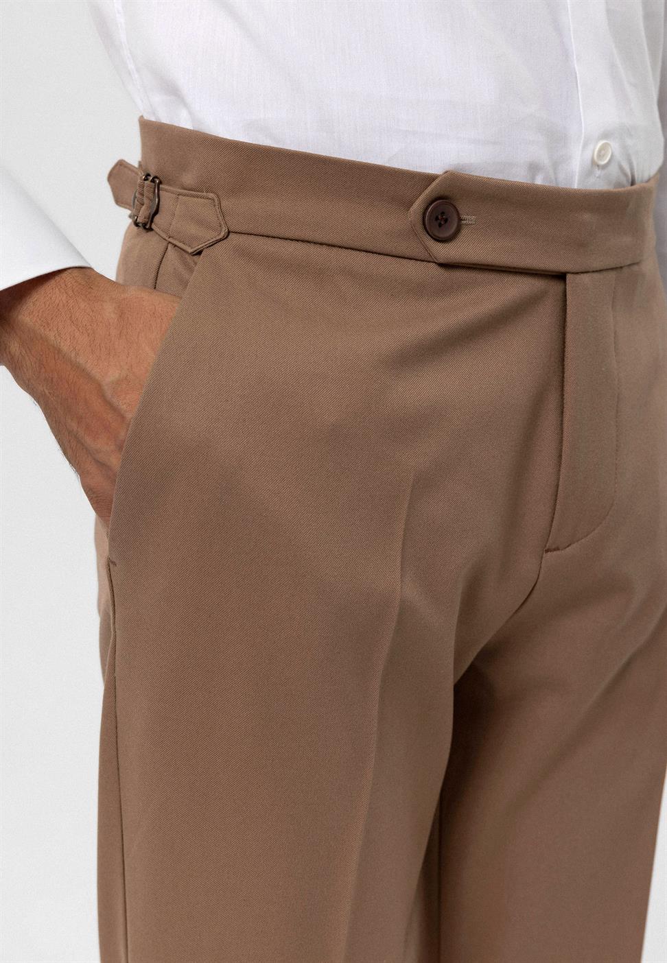 بنطلون رجالي بخصر عالٍ عادي للرجال