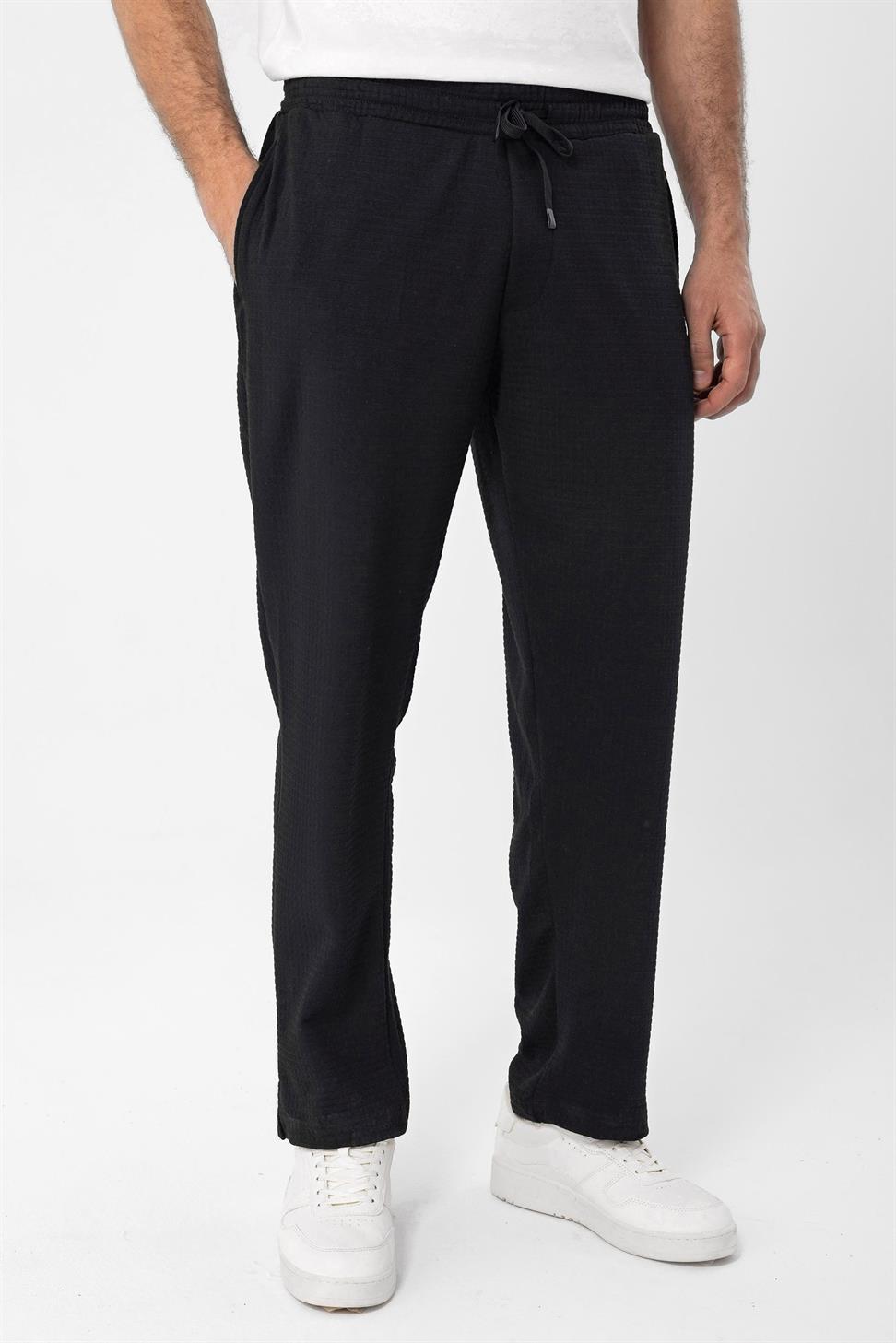 بنطلون منقوش من القماش مريح للرجال