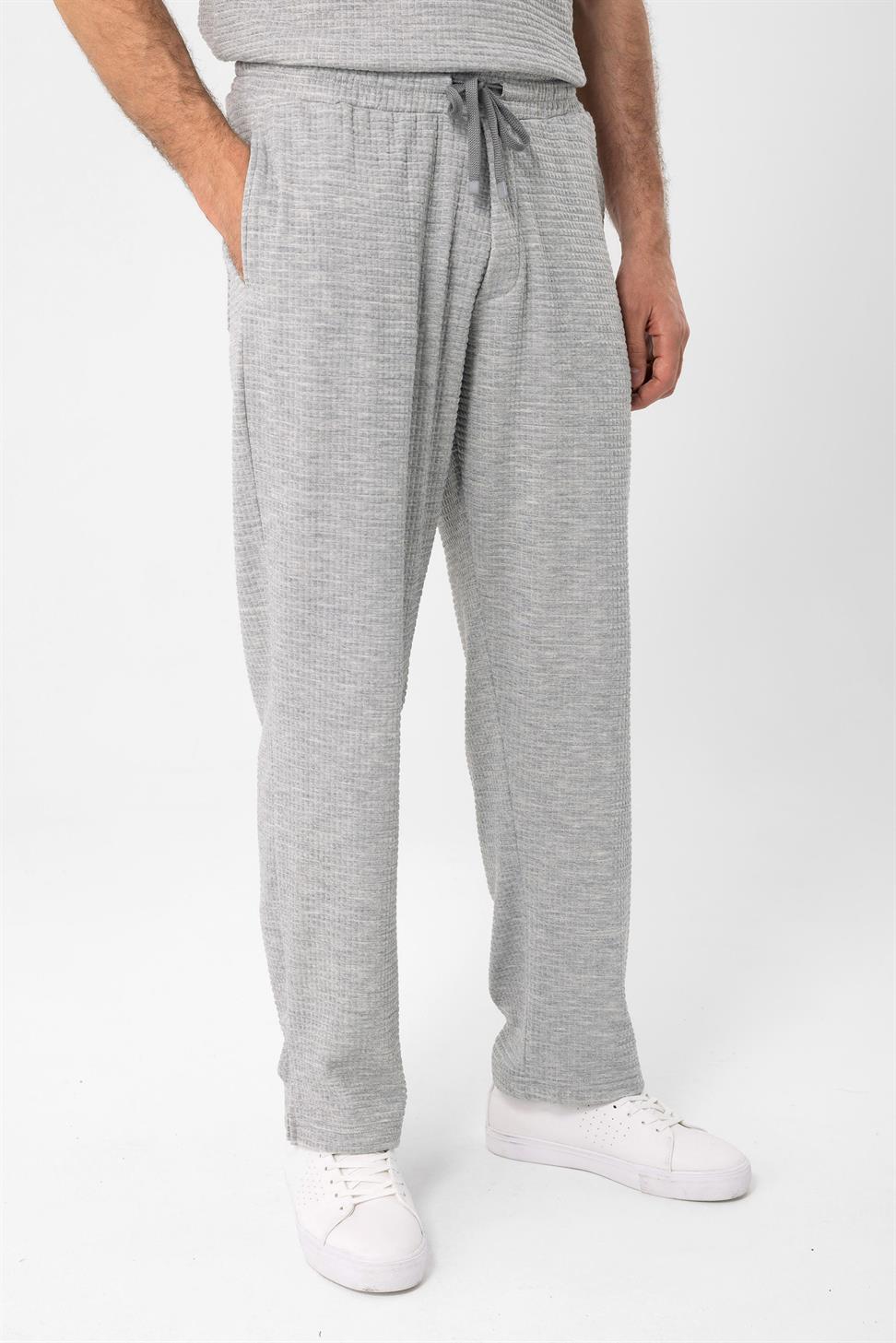 بنطلون منقوش من القماش مريح للرجال