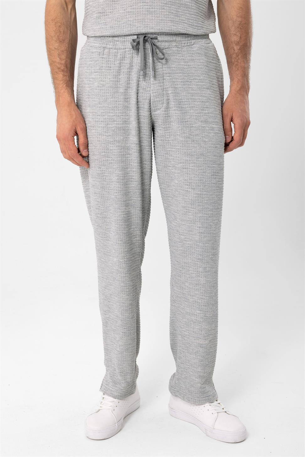 بنطلون منقوش من القماش مريح للرجال