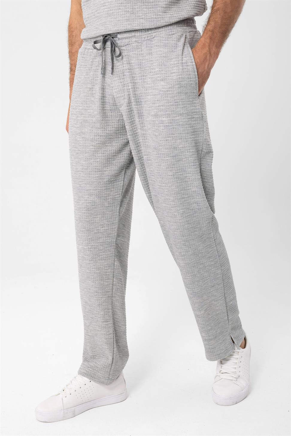 بنطلون منقوش من القماش مريح للرجال