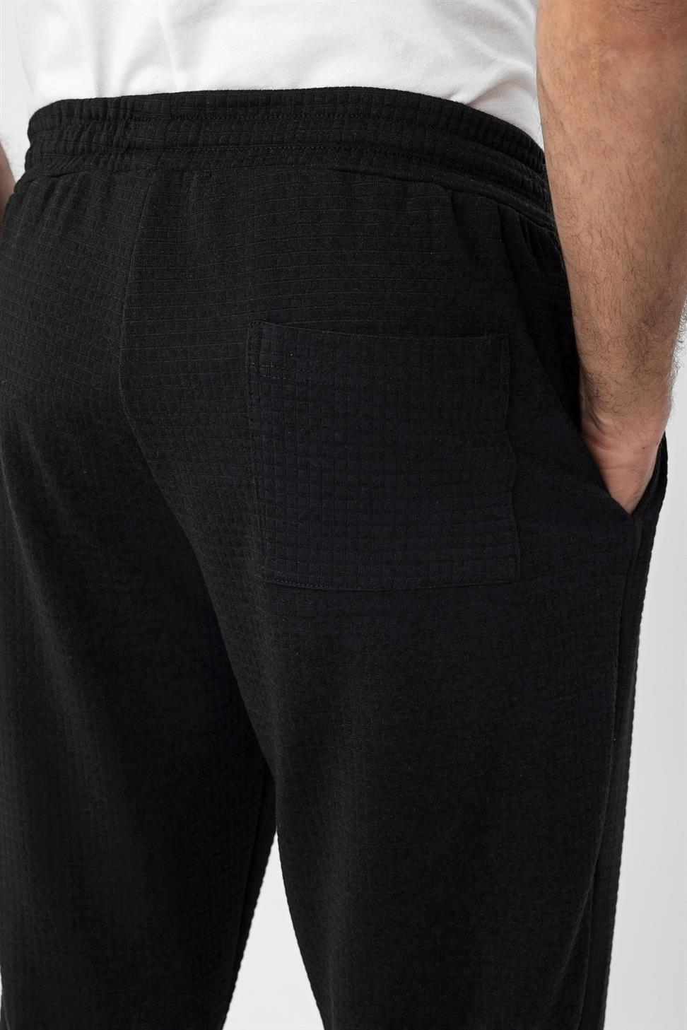 بنطلون منقوش من القماش مريح للرجال