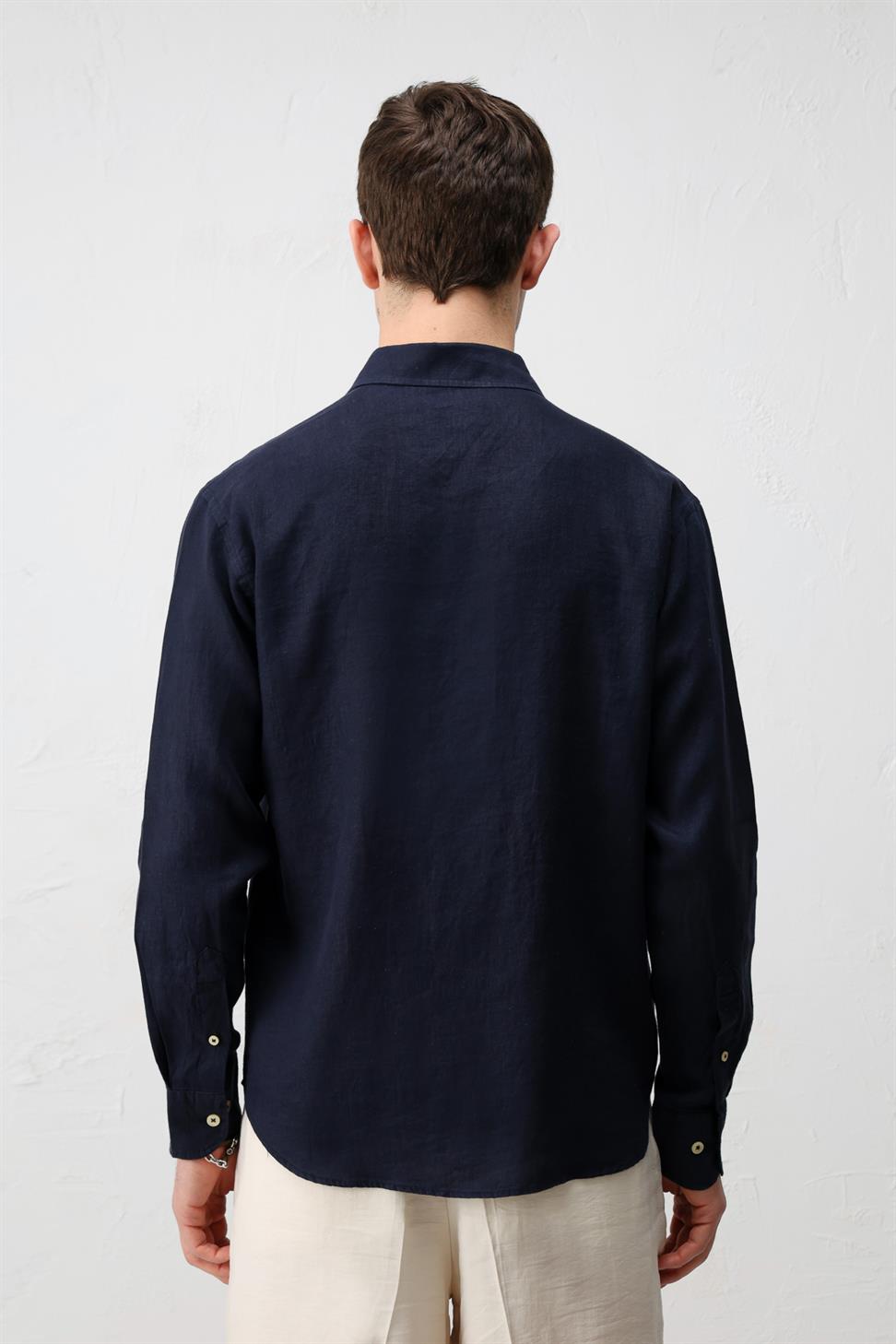 100% Linen Relax Fit Mens Shirt