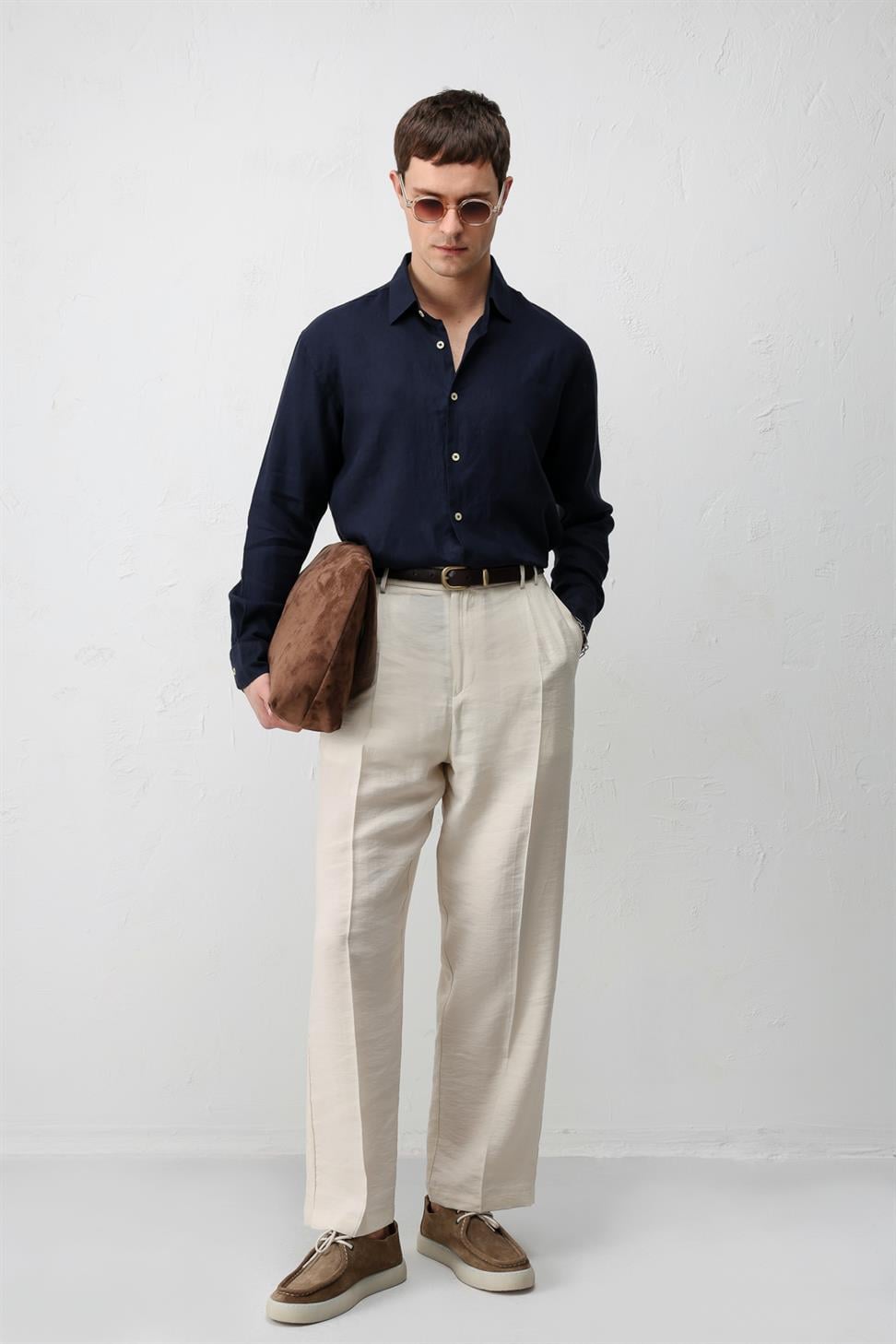 100% Linen Relax Fit Mens Shirt