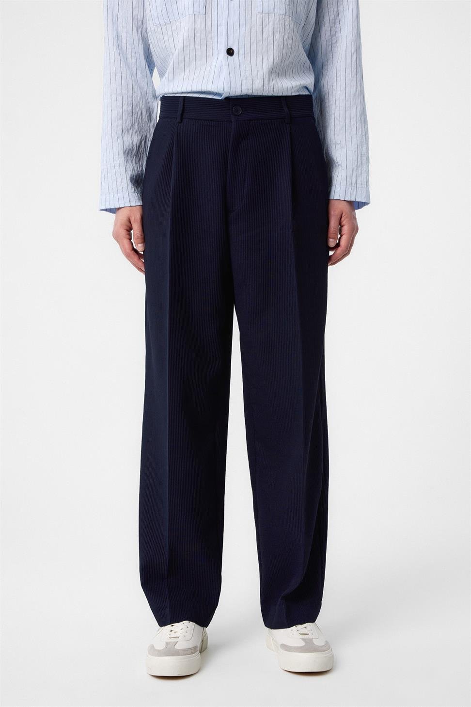 Antioch Lacivert Baggy Fitilli Erkek Pantolon