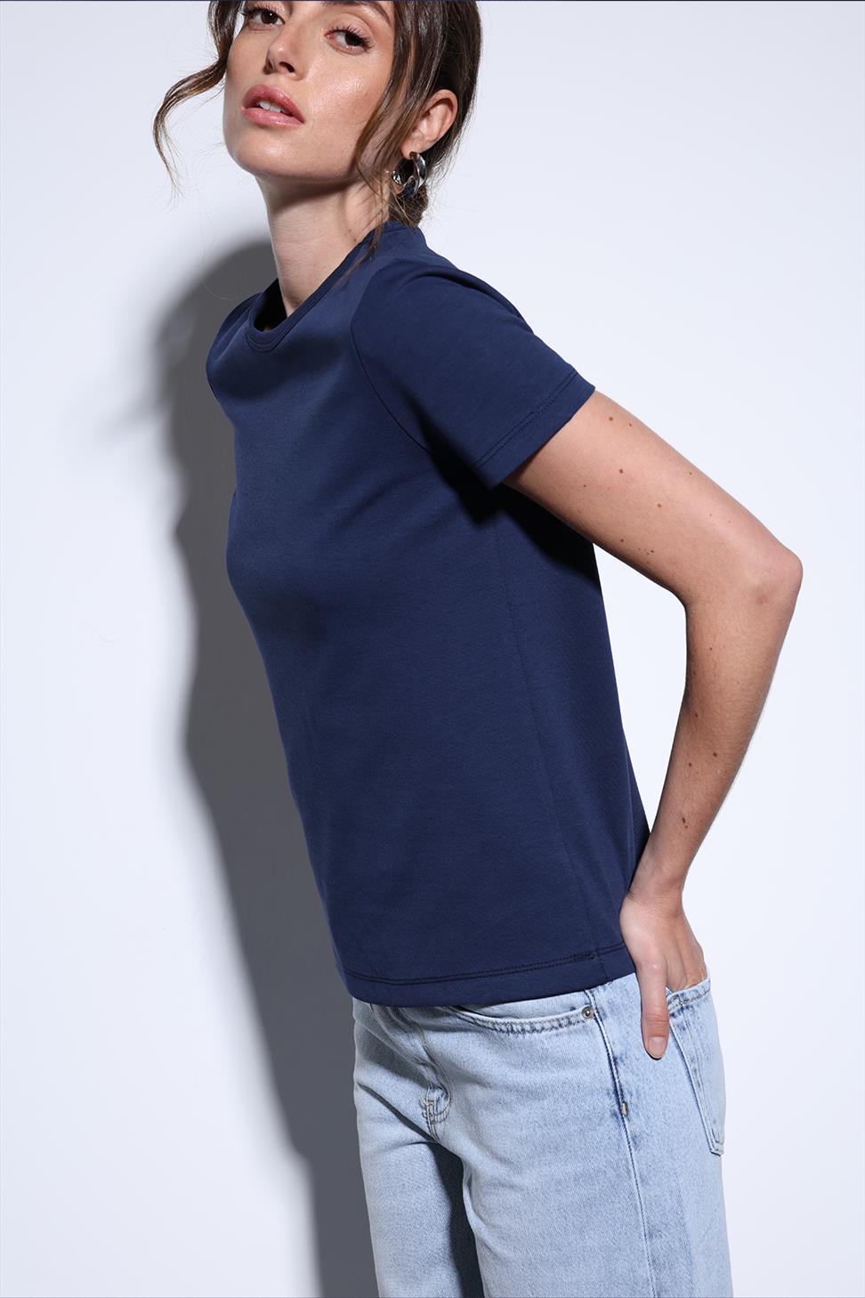 Antioch Lacivert Basic Kadın T-Shirt