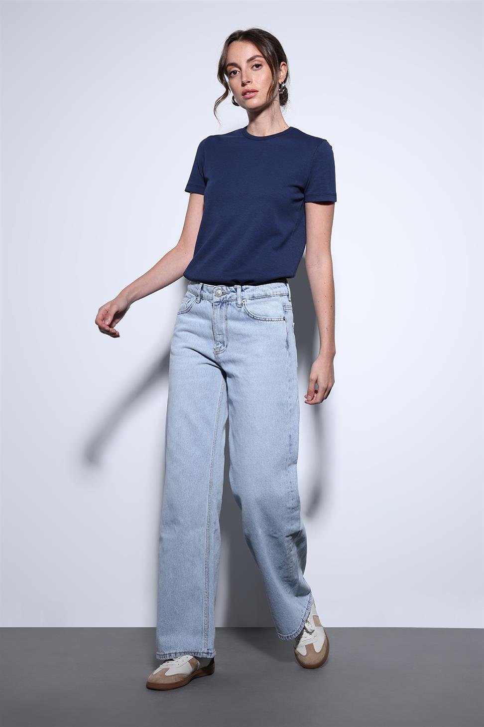 Antioch Lacivert Basic Kadın T-Shirt