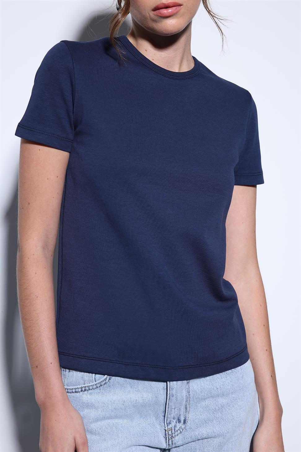 Antioch Lacivert Basic Kadın T-Shirt