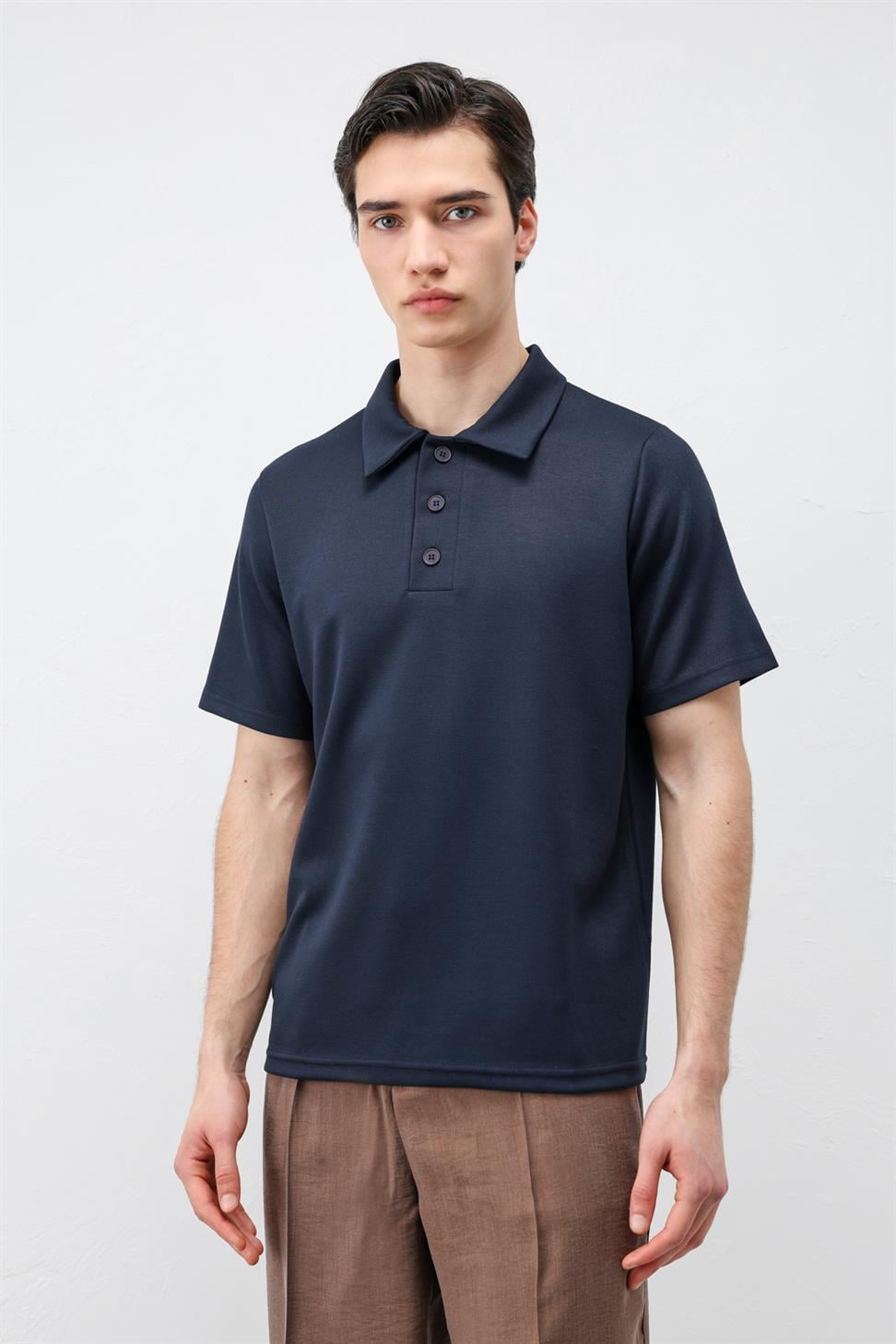Basic Polo-Neck Mens T-Shirt