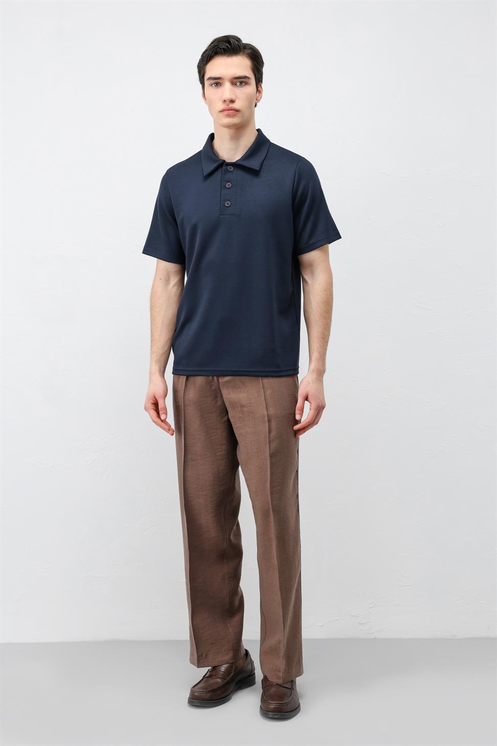 Basic Polo-Neck Mens T-Shirt