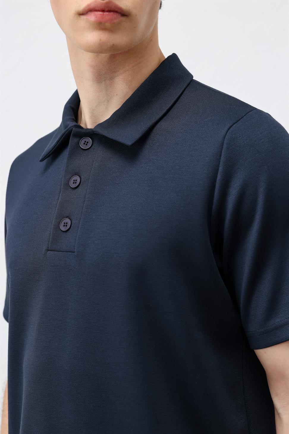 Basic Polo-Neck Mens T-Shirt