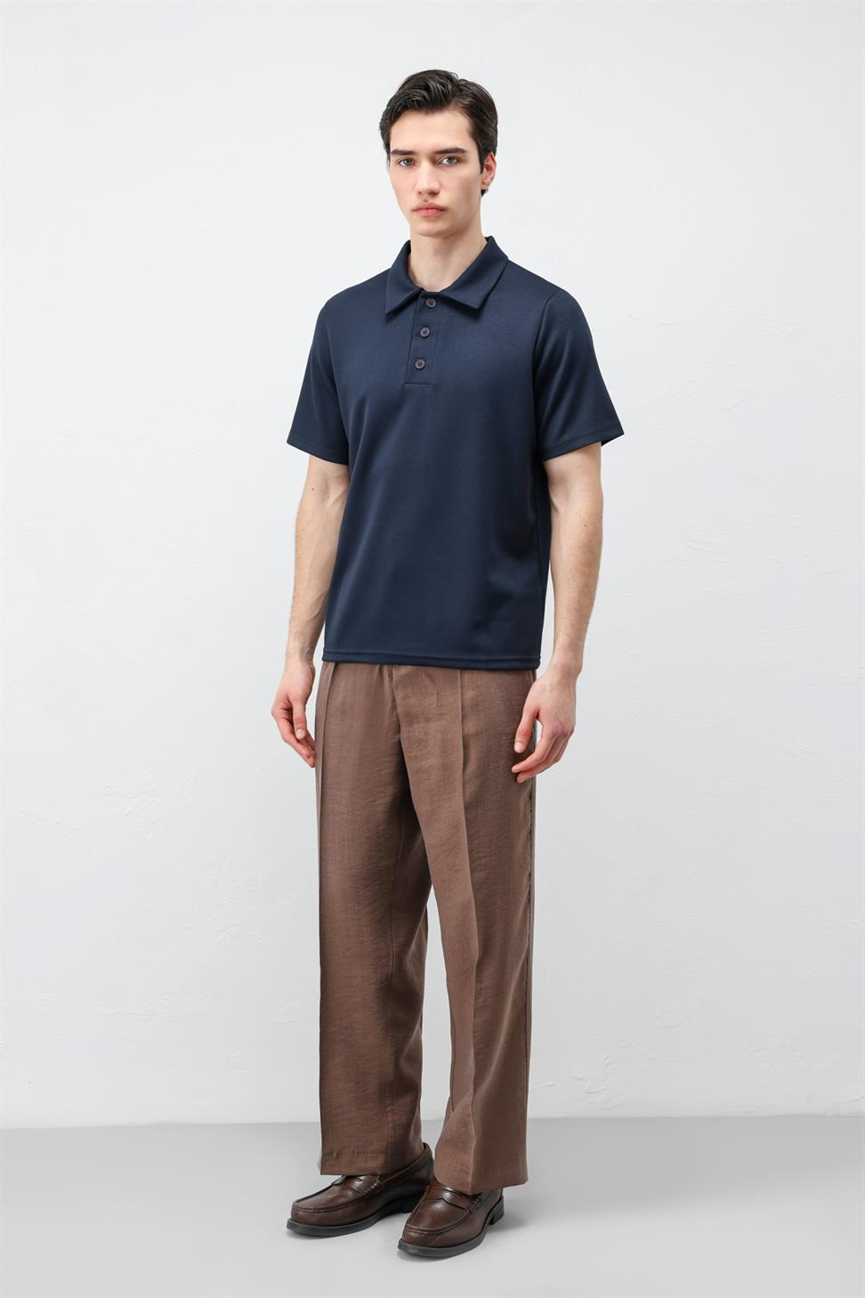 Basic Polo-Neck Mens T-Shirt