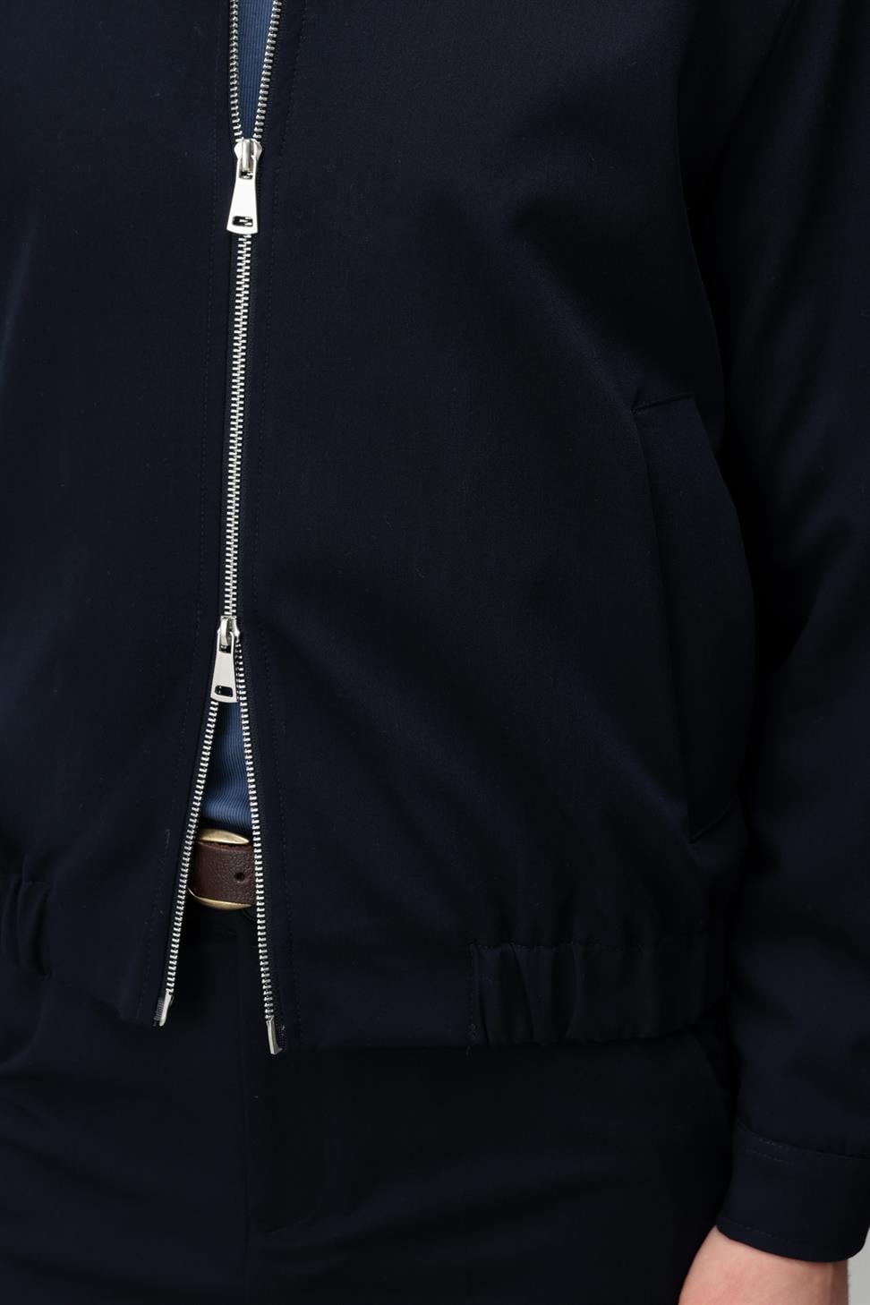 Antioch Lacivert Bel Lastikli Erkek Mont