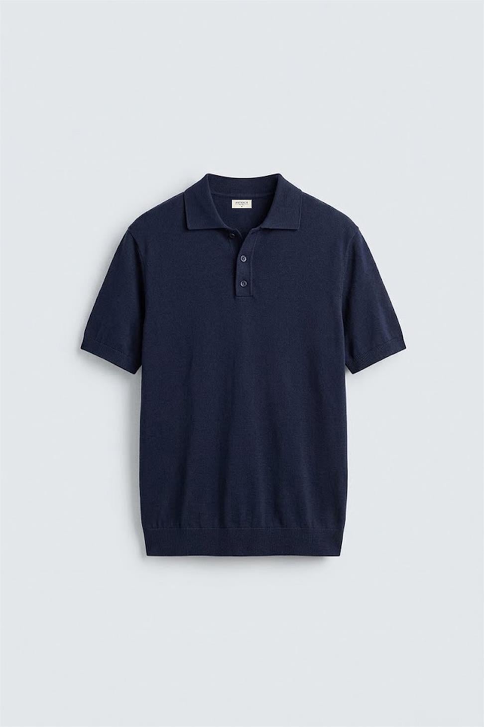 Antioch Lacivert Comfort Slim Polo Yaka Erkek Triko T-Shirt