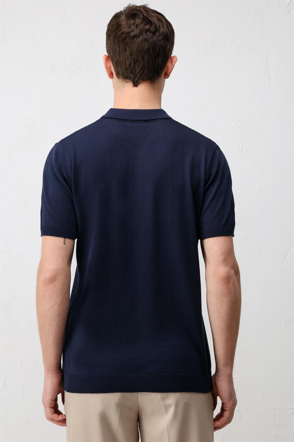 Comfort Slim Polo Neck Mens Knit T-Shirt