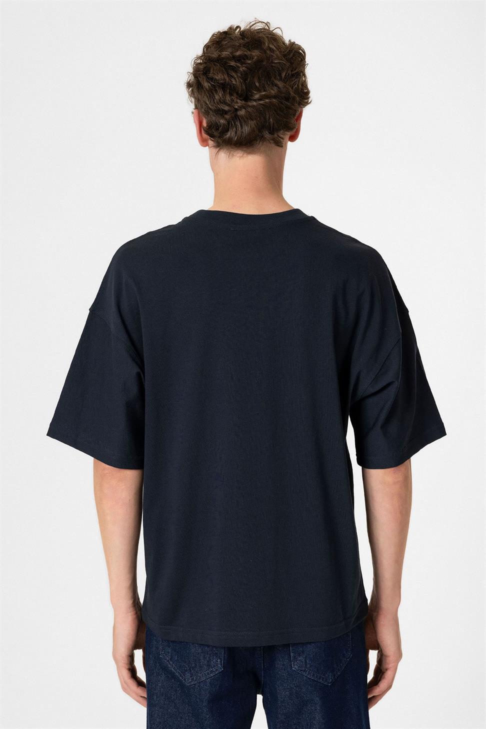 Antioch Lacivert Crop Fit Erkek T-Shirt